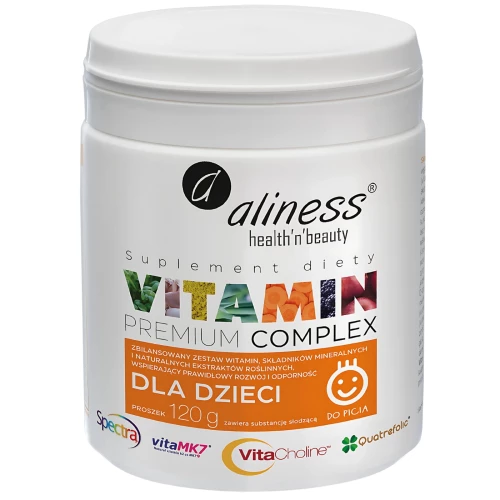 Aliness - Premium Vitamin Complex dla dzieci - 120 g  Aliness - Premium Vitamin Complex dla dzieci - 120 g